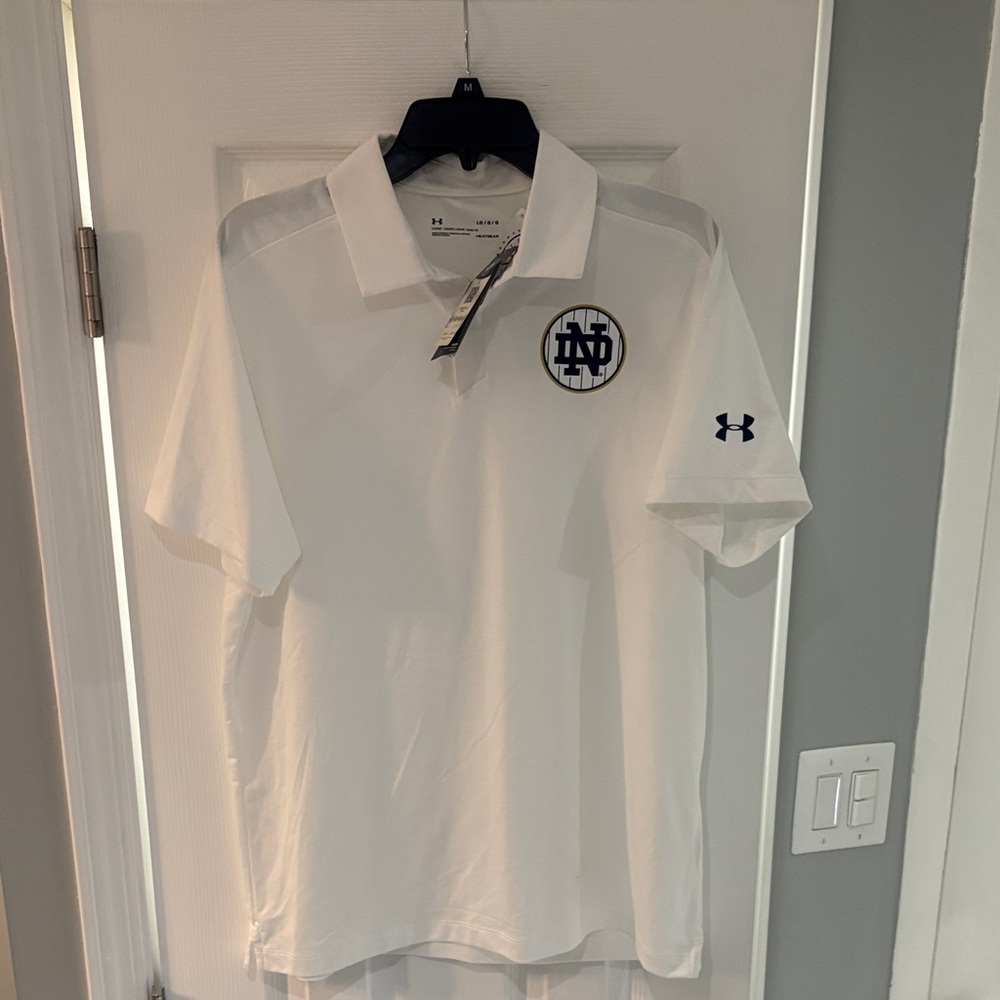 Under Armour White Polo Shirt with Emblem